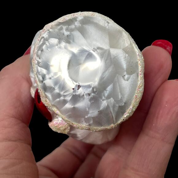 Vintage Inge Glas Ornament Father Frost White Santa Mercury Glass Germany 4096? - Picture 8 of 16